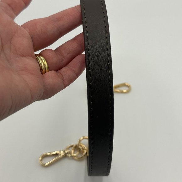 BEAULEGAN Handbag/Shoulder Bag Leather Handle Replacement - Dark Brown/Gold-Tone - Picture 6 of 8